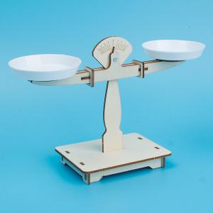 托盘天平科技小制作 幼儿科学实验手工DIY劳作课程材料包教具推荐